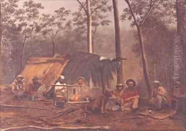 Goldfield Queensland Oil Painting by Richard Daintree