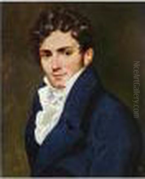 Portrait D'homme Oil Painting by Leon Louis Riesener