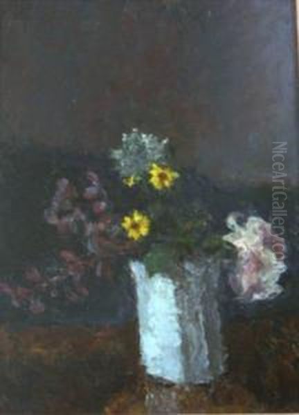 ''vaso Con Fiori''. Oil Painting by Arturo Rietti