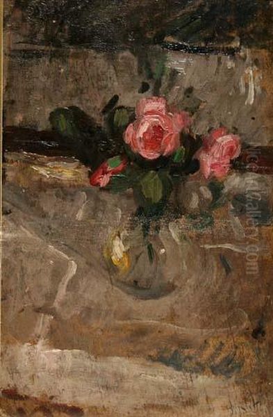 Vaso Con Fiori Oil Painting by Arturo Rietti