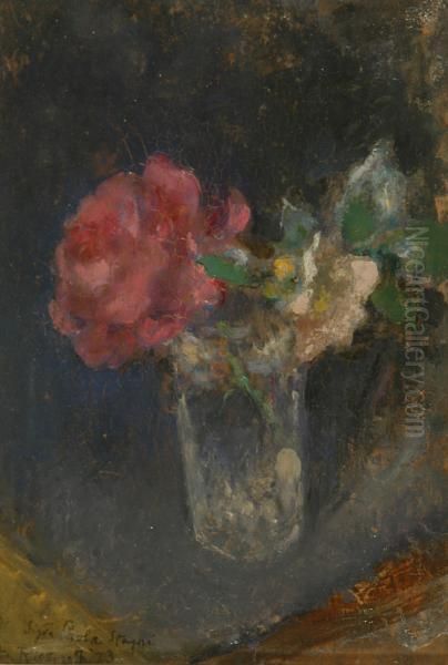 Vaso Fiorito Oil Painting by Arturo Rietti