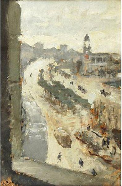 Le Rive A Trieste Oil Painting by Arturo Rietti