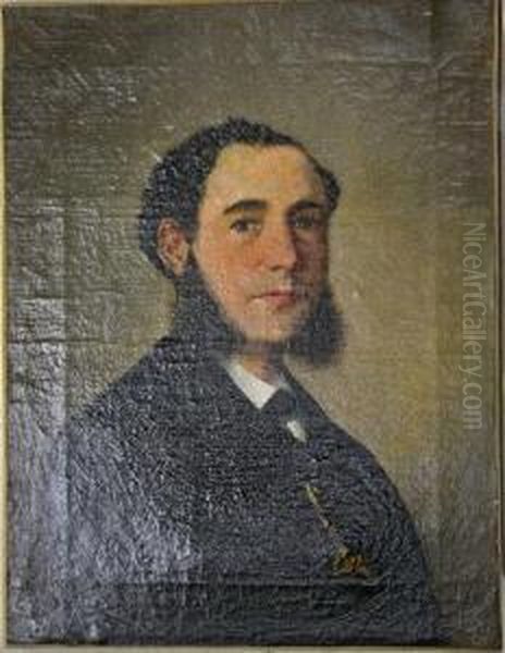 Retrato De Caballero Oil Painting by Luis Rigalt Y Farriols