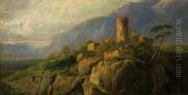 Paisaje Oil Painting by Luis Rigalt Y Farriols