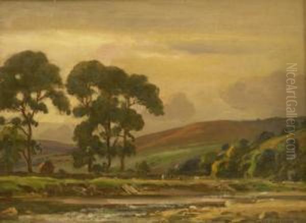 River Landscape by Ernest Higgins Rigg