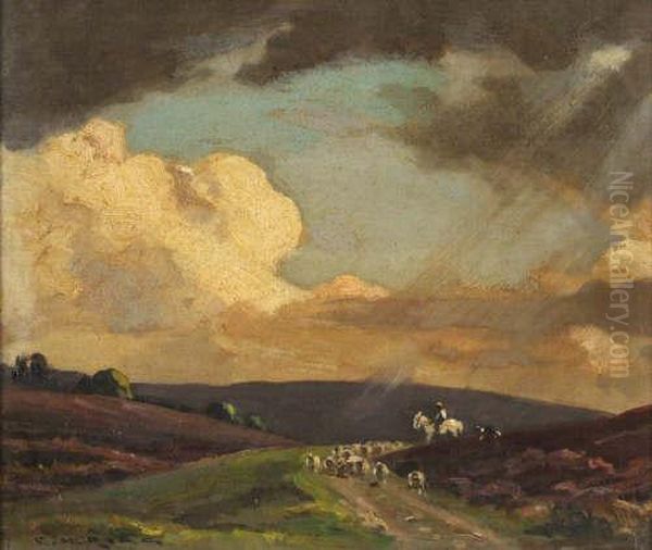 Off Topastures New Oil Painting by Ernest Higgins Rigg