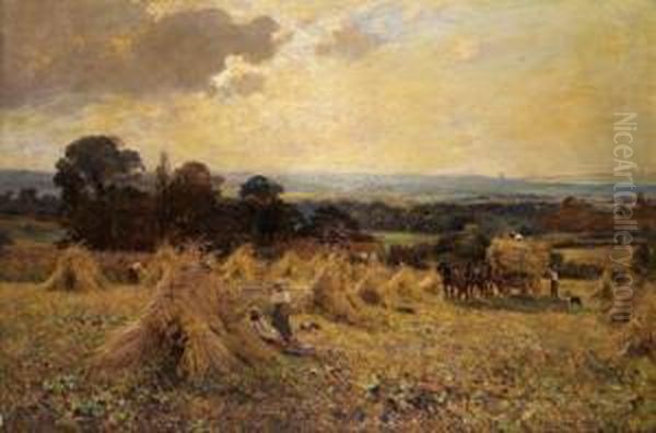 Ernte Oil Painting by Ernest Higgins Rigg