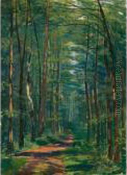 Wald Bei Oberlunkhofen Oil Painting by Sigismund Righini