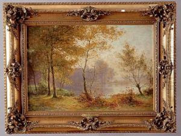 Bords De L'eure - Automne Oil Painting by Albert Gabriel Rigolot