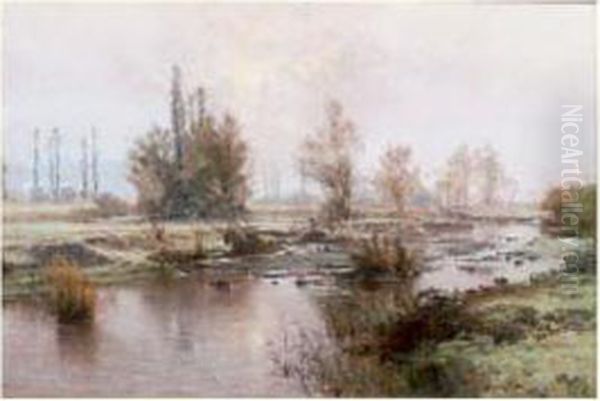 Au Bord De L'eau. Oil Painting by Albert Gabriel Rigolot