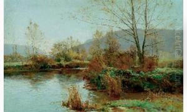 Bord De Riviere Oil Painting by Albert Gabriel Rigolot