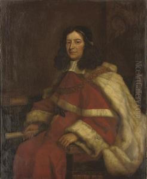 Portrait Of Francis North, 1st Lord Guilford Oil Painting by John Riley