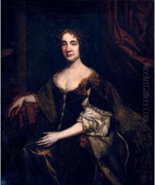 Portrait Of Dorothea Honywood, Lady Knatchbull (died 1694) Oil Painting by John Riley