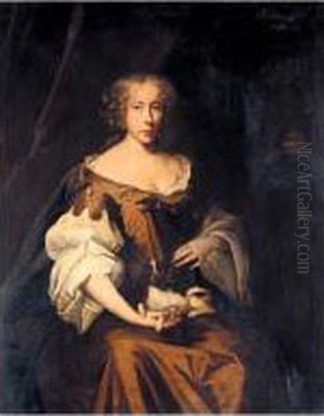 Portrait Of Ann Lee, Daughter Of John Warner Lee, Archdeacon Of Rochester Oil Painting by John Riley