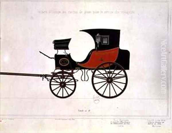 Design of a carriage for the Postal Service Oil Painting by Ducoudray, A. G.