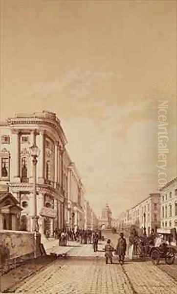 Nevsky Prospekt St Petersburg Oil Painting by Andre Durand