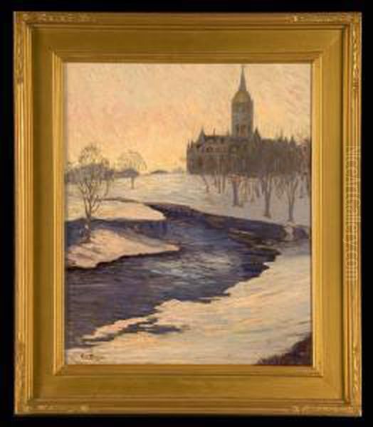 Morning In Hartford Oil Painting by Carl Ringius