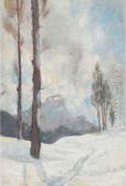 Hiver, Laurentides Oil Painting by Eric John Benson Riordon