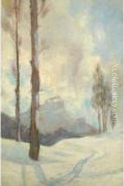 Hiver, Laurentides Oil Painting by Eric John Benson Riordon