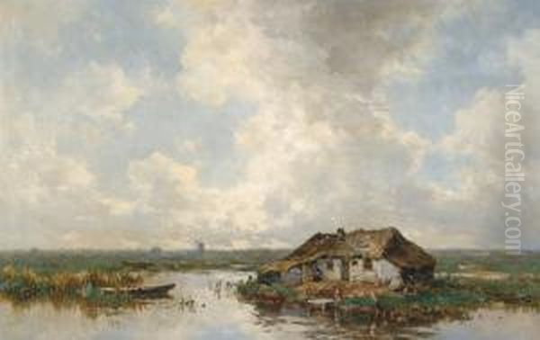 Late Afternoon In The Peel Oil Painting by Willem Cornelis Rip