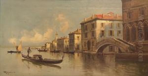 Venezia Dalla Laguna Oil Painting by Virgilio Ripari