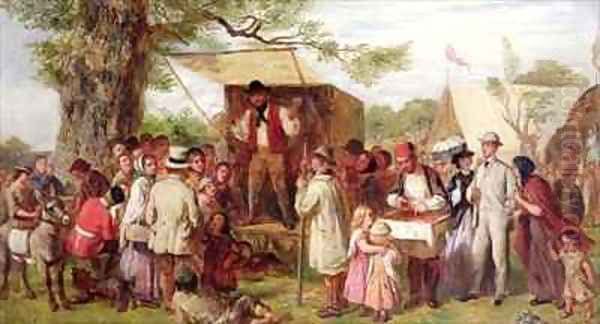 Cheap Jack at the Country Fair Oil Painting by Ebenezer Newman Downard