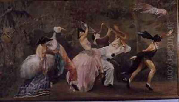 Pantomime Oil Painting by Gaston Doin