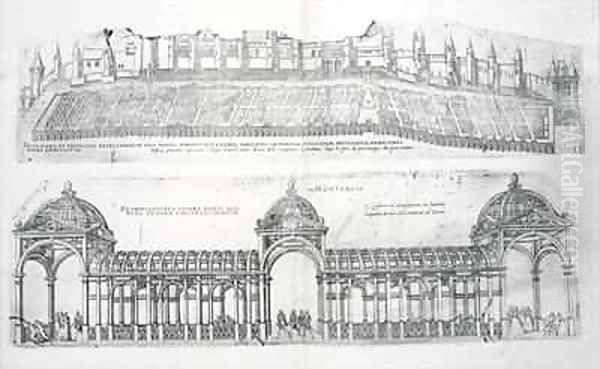 Views of Montargis Oil Painting by J. Androuet (du Cerceau) Ducerceau