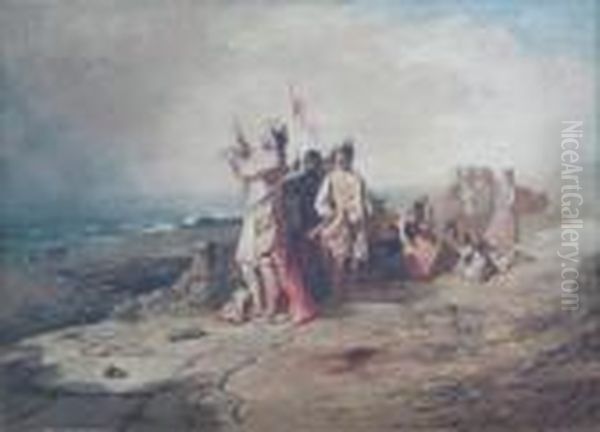 A Marine Proclamation Oil Painting by John Ritchie