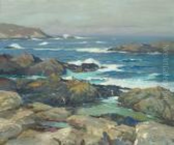 Coastal Range, Carmel Highlands Oil Painting by William Frederick Ritschel