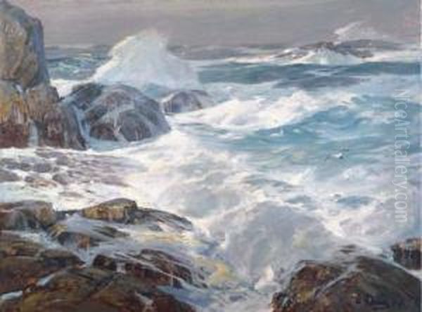 Stormy Seas Oil Painting by William Frederick Ritschel