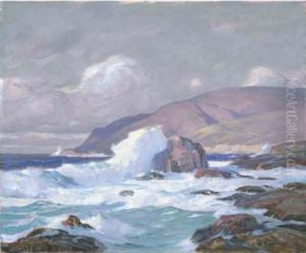 Headlands - Carmel Highlands, California Oil Painting by William Frederick Ritschel