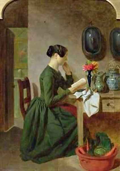 The Housekeeper Oil Painting by J. Davies