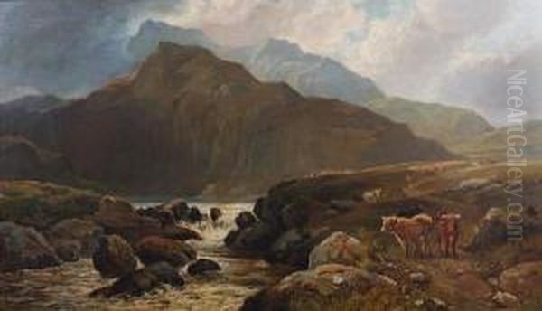 Path Of Glen Menn Oil Painting by Leopold Rivers