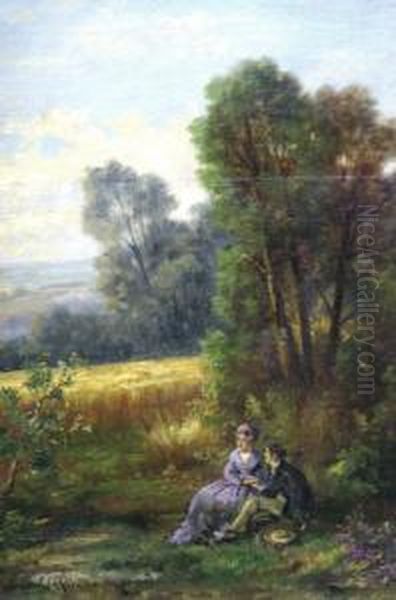 Signed Oil Painting by Leopold Rivers