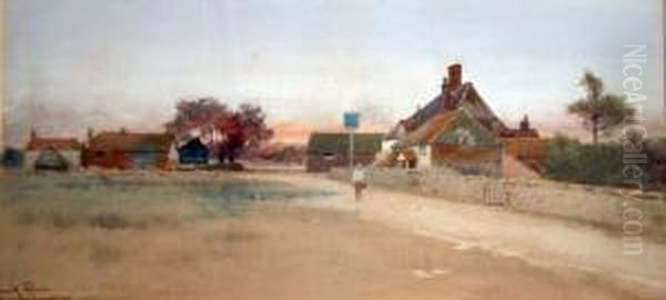 The Village Inn Oil Painting by Leopold Rivers