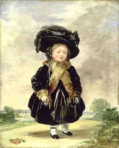 Queen Victoria aged Four Oil Painting by Stephan Poyntz Denning