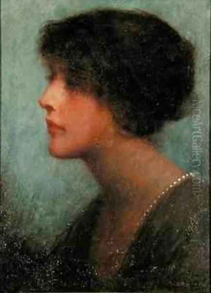 Portrait of a Lady Oil Painting by Thomas W. Derring