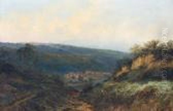 Wye Valley, Near Chepstow Oil Painting by Leopold Rivers