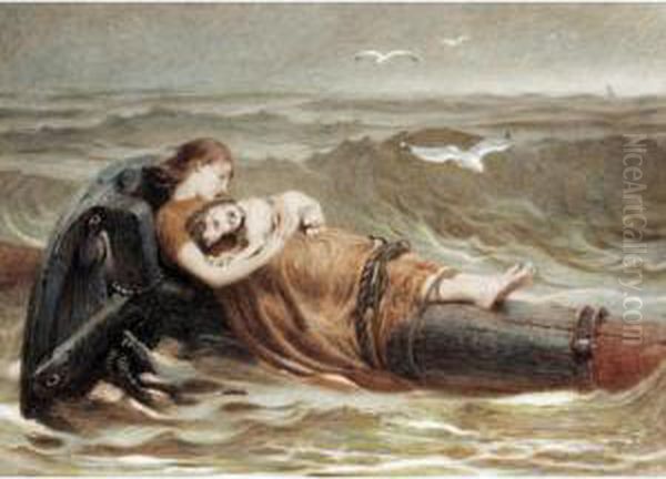 All That Was Left Of The Homeward Bound Oil Painting by Briton Riviere