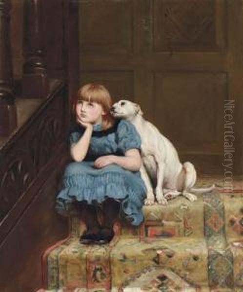 Sympathy Oil Painting by Briton Riviere