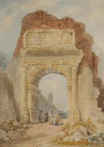 The Arch Of Titus Oil Painting by Henry Parsons Riviere