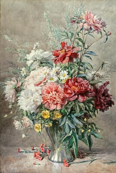 A Floral Still Life Oil Painting by Francois Rivoire