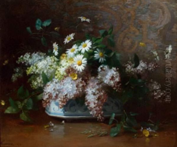 Bouquet De Fleurs Oil Painting by Francois Rivoire