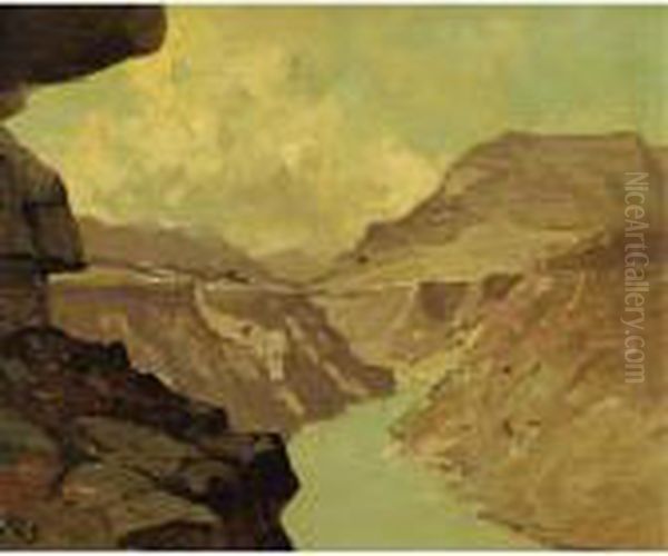 Canyon Of The Rio Colorado Oil Painting by Julian Walbridge Rix