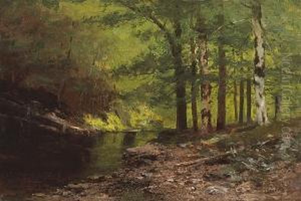 Quiet Creek Oil Painting by Julian Walbridge Rix