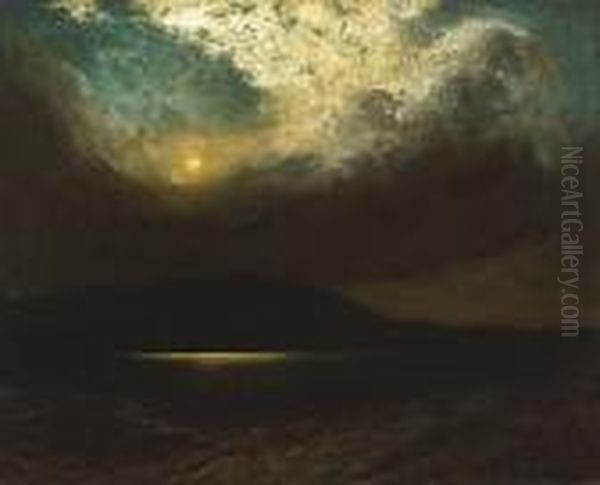 Moonlight On The Coast Oil Painting by Julian Walbridge Rix