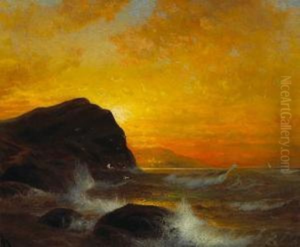 Sunset Oil Painting by Julian Walbridge Rix