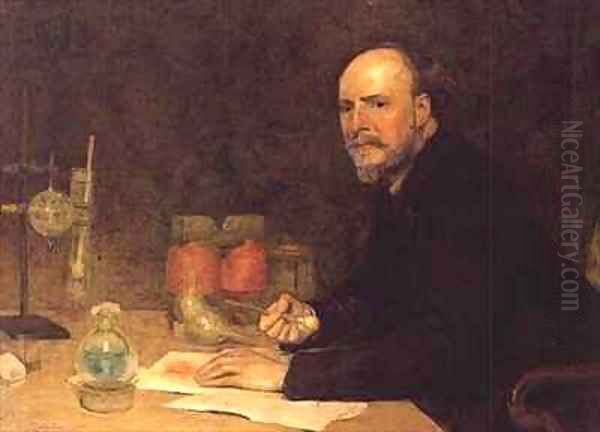 Professor Sir James Dewar 1842-1923 Oil Painting by Edmund Dyer