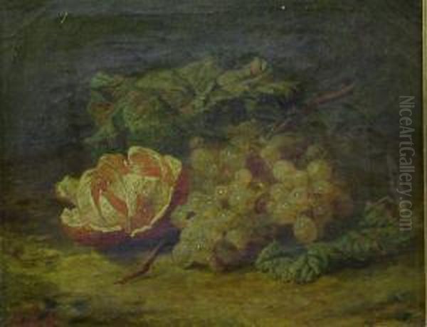 Category: Painting
 Description:stilleven Met Fruit Oil Painting by Henri Robbe